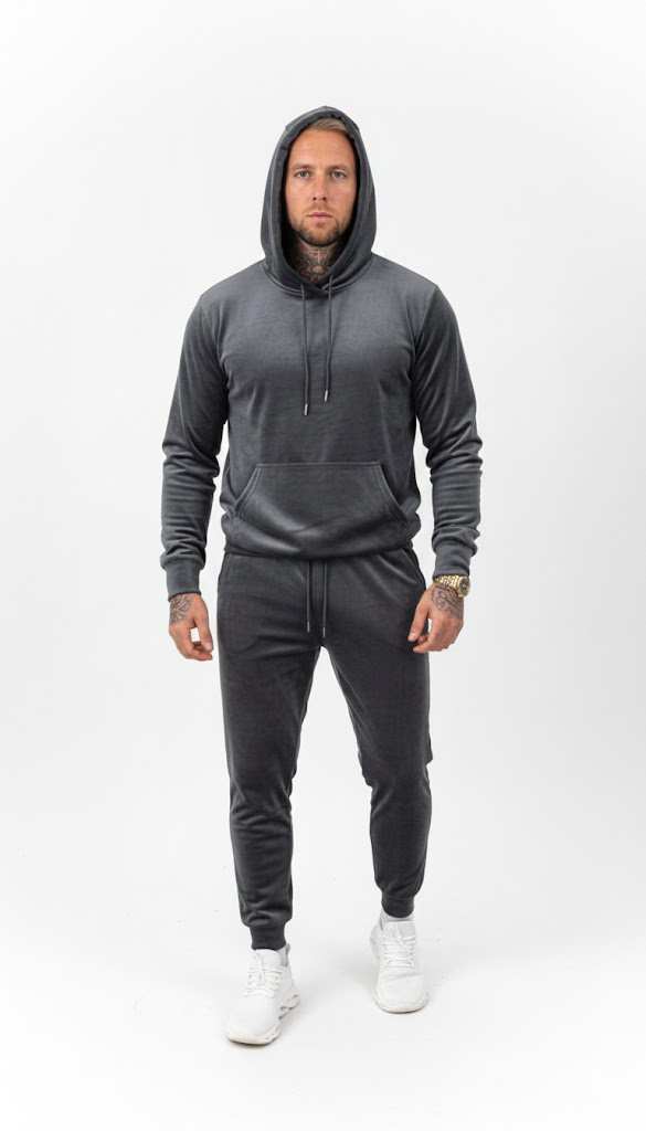 Veliūro Treningai Su Kapišonu